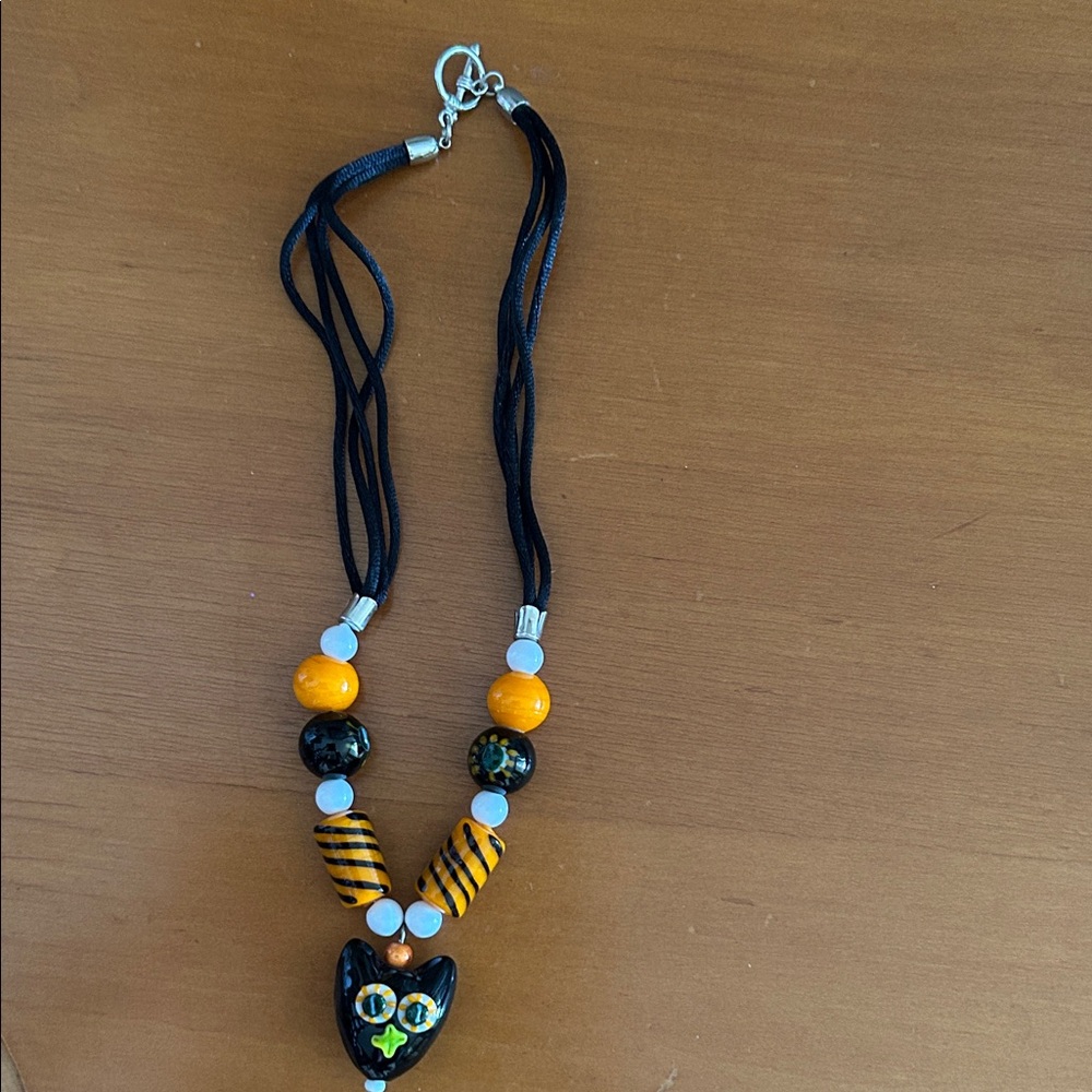 Halloween Cat Pendant Necklace